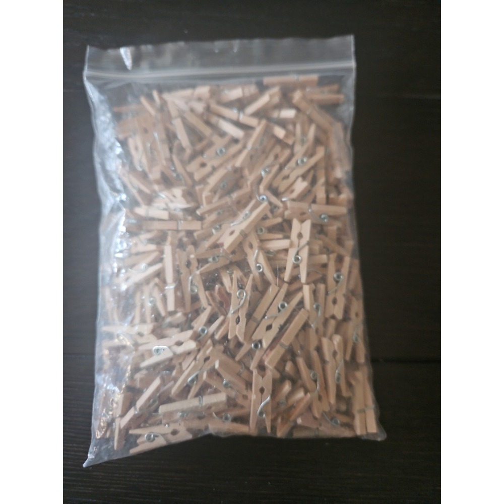 Sturdy 1 Inch Mini Natural‎ Unfinished Wooden Craft Clothespins